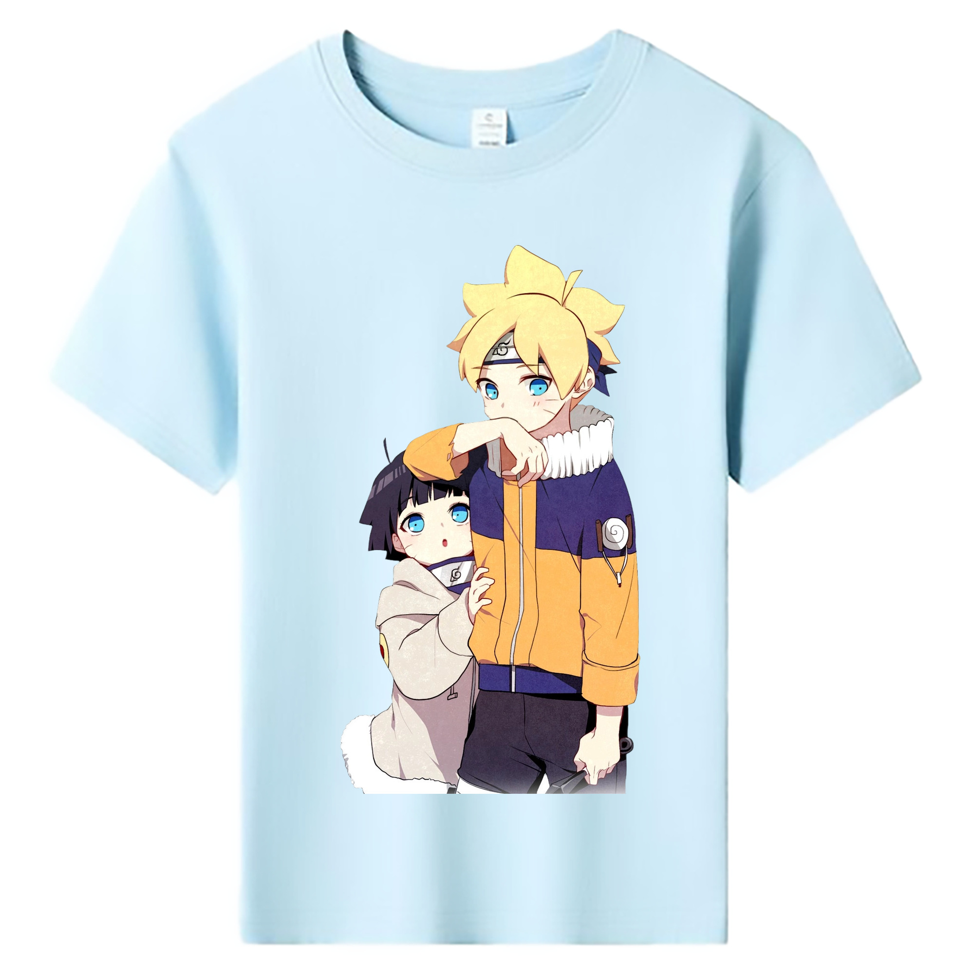 （画像用） NARUTO -ナルト- うずまき ボルト Uzumaki Boruto 綿100％キッズTシャツ（フロントプリント）
